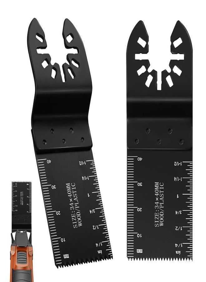Serplex® 2Pcs Cutting Blades Tool for Power Drill Cutting Blades Tool Attachment with Scales for Power Drill Quick Release Oscillating Multitool Carboon Steel Saw Blades for Wood, Plastic, Soft Metal - Image 1